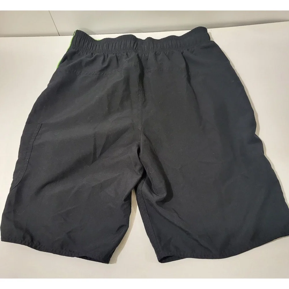 Speedos Men's Swim Trunks,‎ Black / Green Trim Design, Size XL